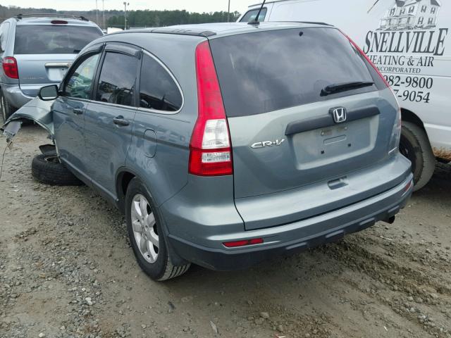 5J6RE3H46BL032058 - 2011 HONDA CR-V SE GREEN photo 3