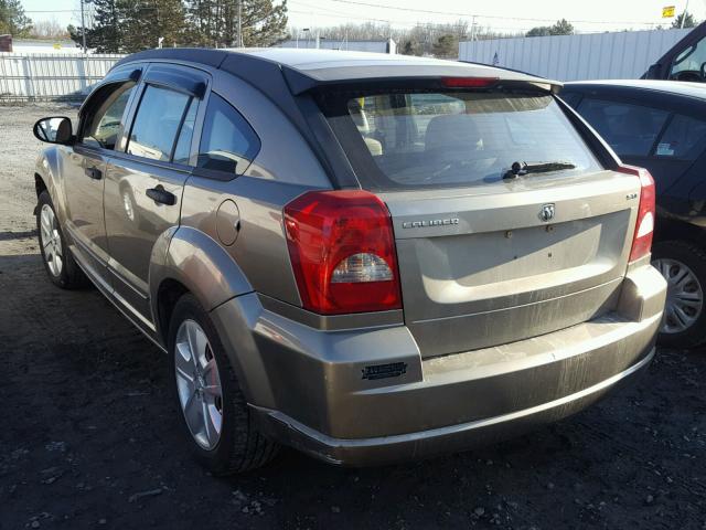 1B3HB48B77D162688 - 2007 DODGE CALIBER SX TAN photo 3