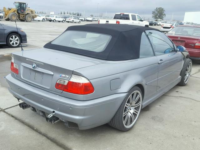 WBSBR93444PK05294 - 2004 BMW M3 GRAY photo 4