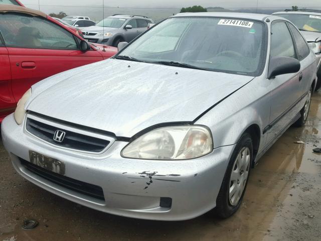 1HGEJ622XYL071187 - 2000 HONDA CIVIC DX SILVER photo 2