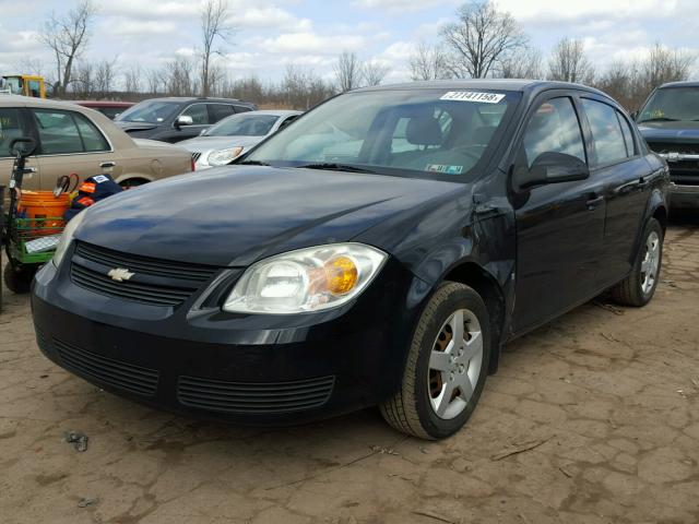 1G1AL55F377363599 - 2007 CHEVROLET COBALT LT BLACK photo 2