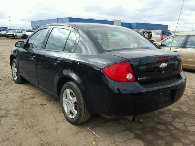 1G1AL55F377363599 - 2007 CHEVROLET COBALT LT BLACK photo 3