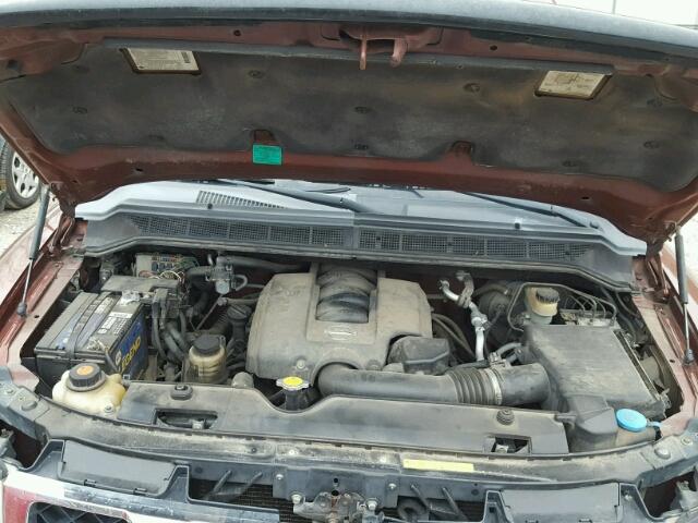 1N6AA06B14N503181 - 2004 NISSAN TITAN XE BROWN photo 7