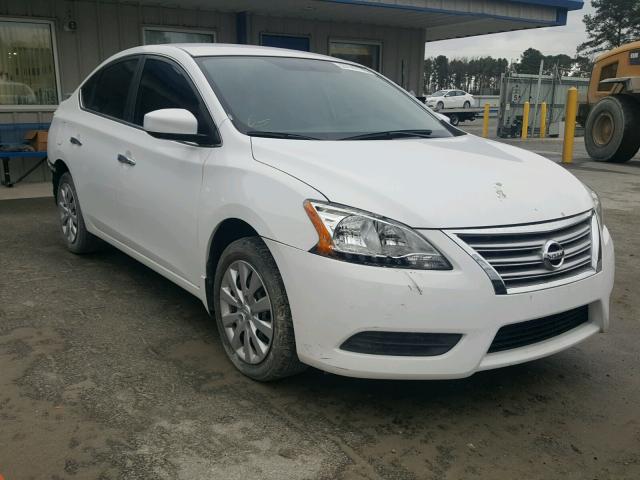 3N1AB7AP6FY284965 - 2015 NISSAN SENTRA S WHITE photo 1