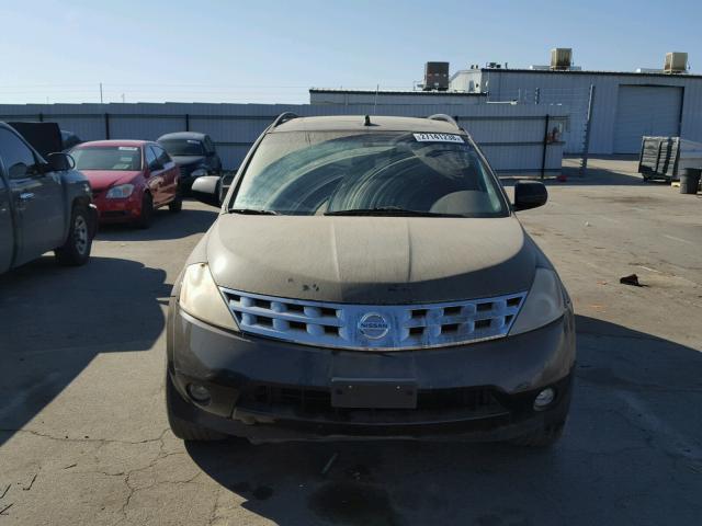 JN8AZ08T43W113559 - 2003 NISSAN MURANO SL BLACK photo 9