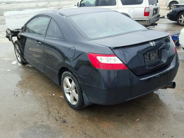 2HGFG11848H538158 - 2008 HONDA CIVIC EX BLACK photo 3