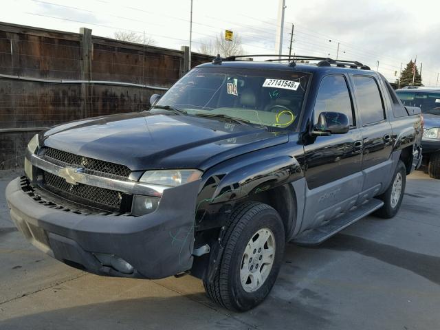 3GNEK13T93G105137 - 2003 CHEVROLET AVALANCHE BLACK photo 2