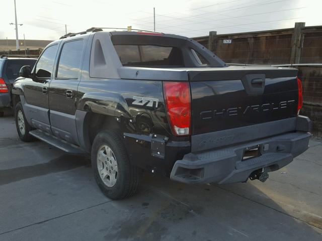 3GNEK13T93G105137 - 2003 CHEVROLET AVALANCHE BLACK photo 3