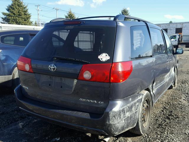 5TDZK23C67S025494 - 2007 TOYOTA SIENNA CE GRAY photo 4