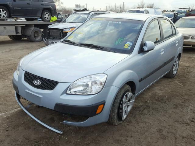 KNADE123776226962 - 2007 KIA RIO BASE BLUE photo 2