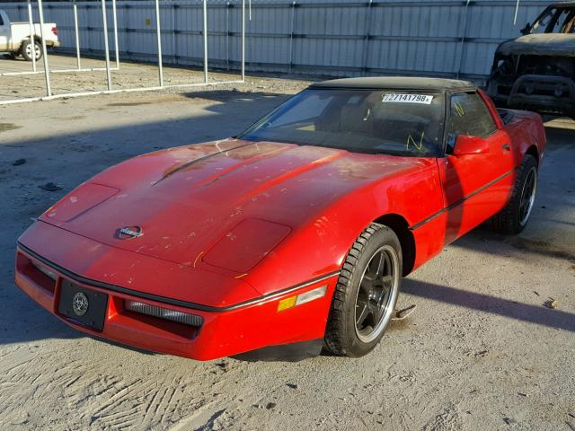 1G1YY0780G5126565 - 1986 CHEVROLET CORVETTE RED photo 2