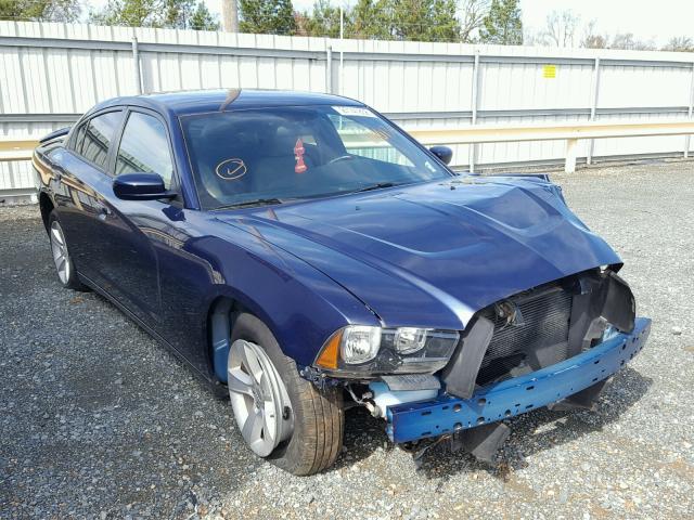 2C3CDXBG5EH210136 - 2014 DODGE CHARGER SE BLUE photo 1