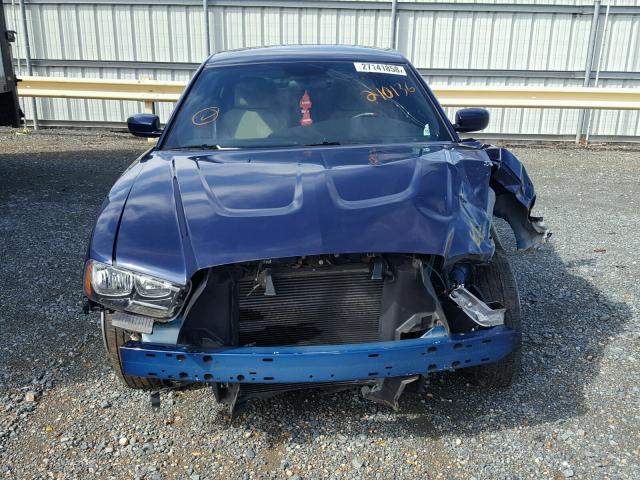 2C3CDXBG5EH210136 - 2014 DODGE CHARGER SE BLUE photo 9