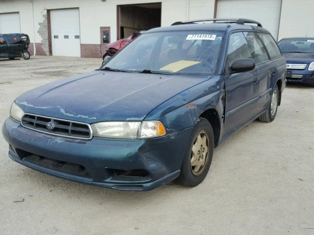 4S3BK4350W7308559 - 1998 SUBARU LEGACY L GREEN photo 2