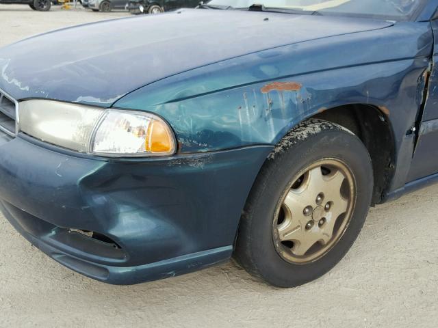 4S3BK4350W7308559 - 1998 SUBARU LEGACY L GREEN photo 9