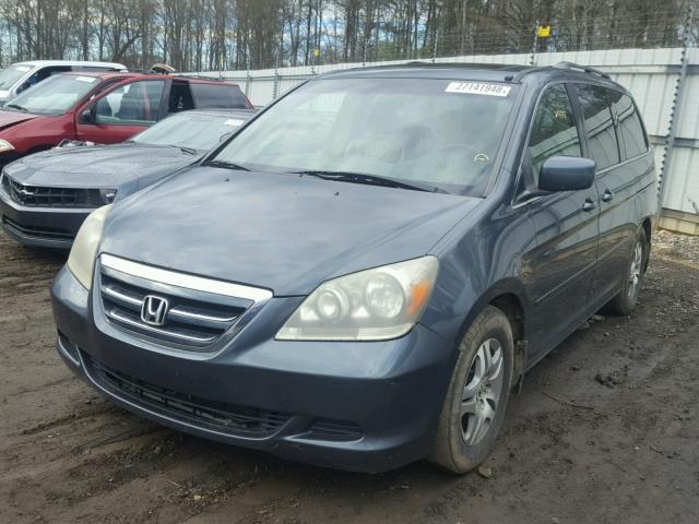 5FNRL38696B405888 - 2006 HONDA ODYSSEY EX GRAY photo 2