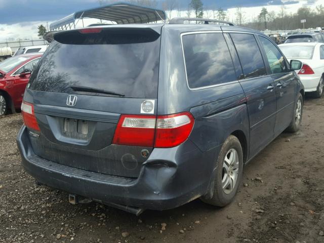 5FNRL38696B405888 - 2006 HONDA ODYSSEY EX GRAY photo 4