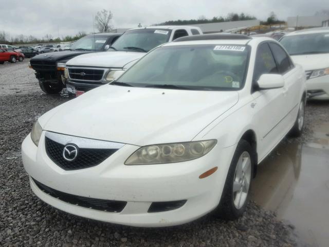 1YVFP80D135M04126 - 2003 MAZDA 6 S WHITE photo 2