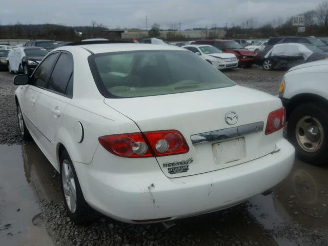 1YVFP80D135M04126 - 2003 MAZDA 6 S WHITE photo 3