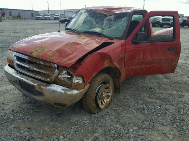 1FTYR10CXXPB87970 - 1999 FORD RANGER RED photo 2