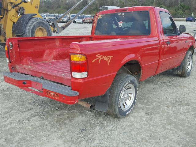 1FTYR10CXXPB87970 - 1999 FORD RANGER RED photo 4