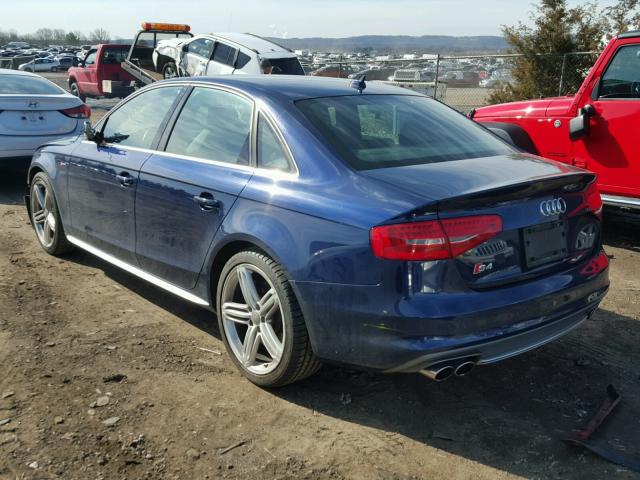 WAUBGAFL7EA034821 - 2014 AUDI S4 PREMIUM BLUE photo 3