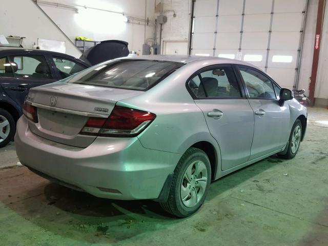 2HGFB2F52DH526636 - 2013 HONDA CIVIC LX SILVER photo 4