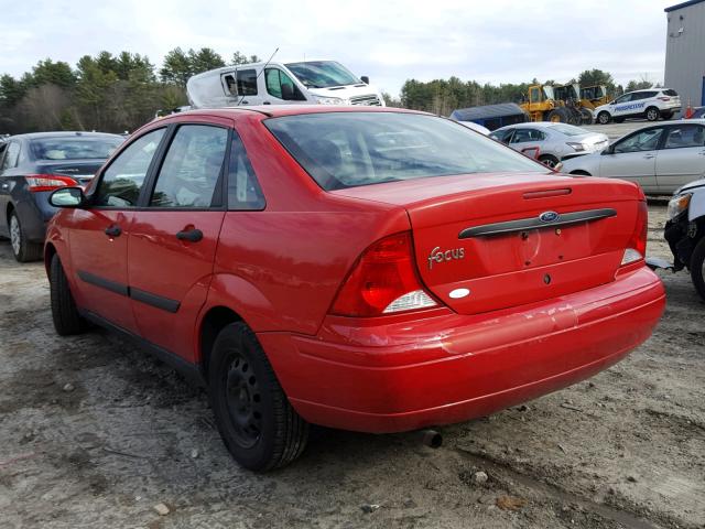 1FAFP33P41W210055 - 2001 FORD FOCUS LX RED photo 3