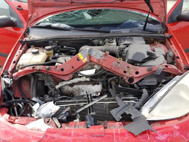 1FAFP33P41W210055 - 2001 FORD FOCUS LX RED photo 7