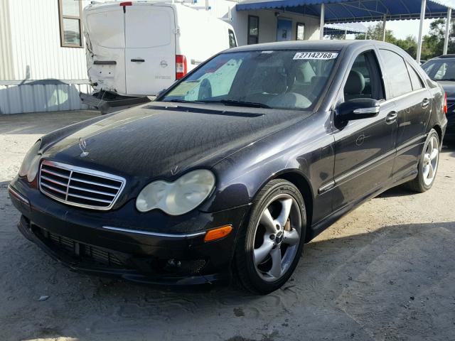 WDBRF40J15A675720 - 2005 MERCEDES-BENZ C 230K SPO BLACK photo 2