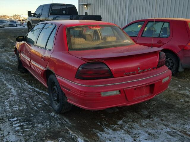 1G2NE53M8SC771623 - 1995 PONTIAC GRAND AM S 红色 照片 3