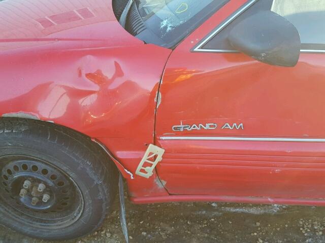 1G2NE53M8SC771623 - 1995 PONTIAC GRAND AM S 红色 照片 9