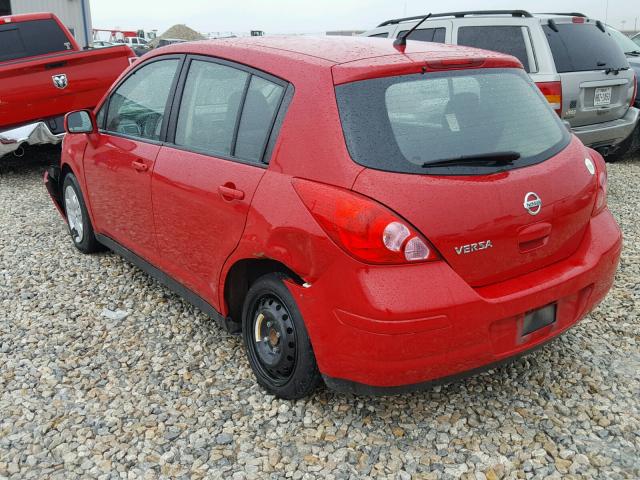 3N1BC1CP1BL491167 - 2011 NISSAN VERSA S RED photo 3