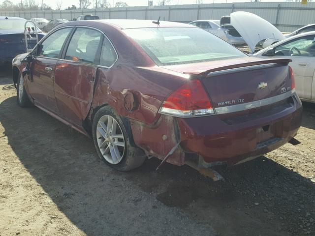 2G1WU57M991222311 - 2009 CHEVROLET IMPALA LTZ MAROON photo 3