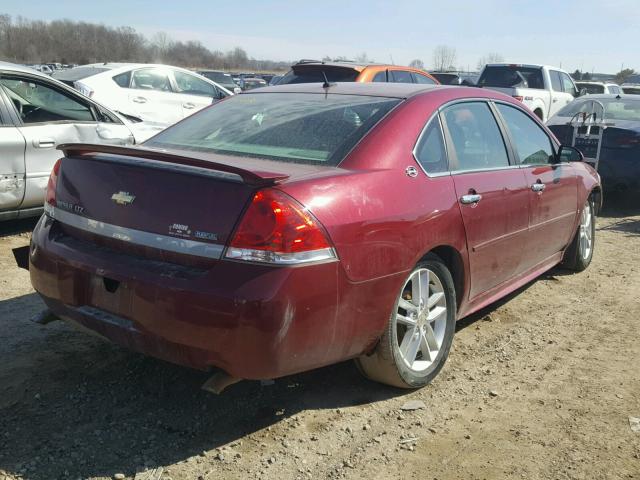 2G1WU57M991222311 - 2009 CHEVROLET IMPALA LTZ MAROON photo 4