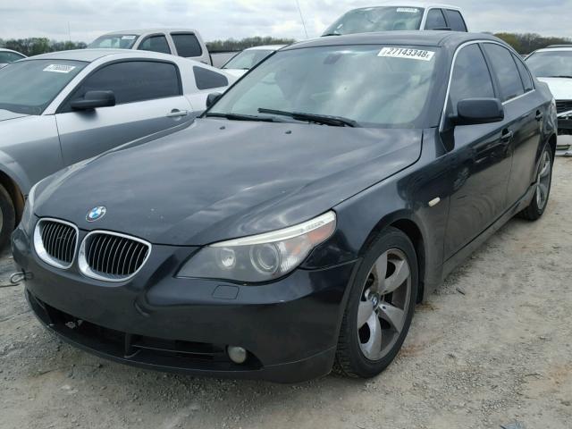 WBANE53517CW64647 - 2007 BMW 525 I BLACK photo 2