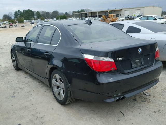 WBANE53517CW64647 - 2007 BMW 525 I BLACK photo 3