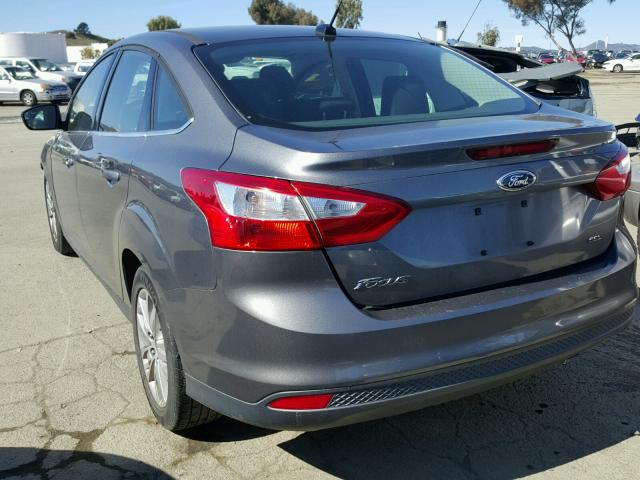 1FAHP3H26CL184603 - 2012 FORD FOCUS SEL GRAY photo 3