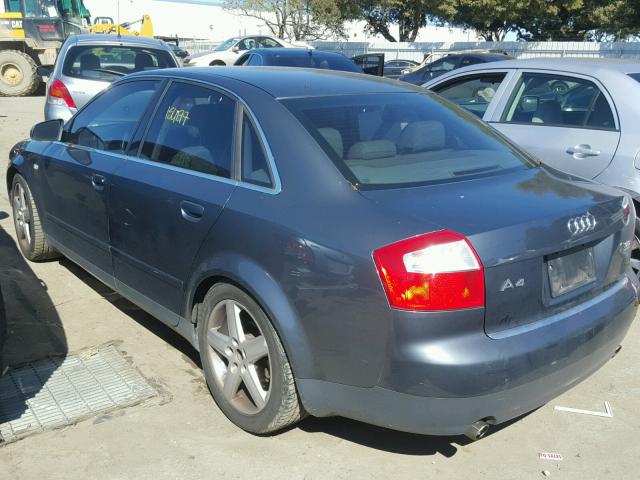 WAULT68E32A208987 - 2002 AUDI A4 3.0 QUA GRAY photo 3