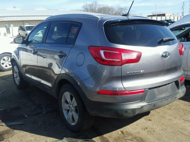 KNDPB3A24C7315647 - 2012 KIA SPORTAGE B GRAY photo 3