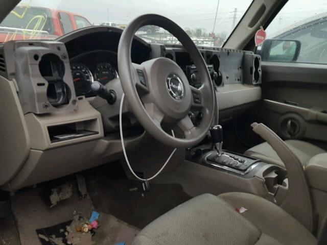 1J8HG48K47C626504 - 2007 JEEP COMMANDER ოქროსფერი ფოტო 9