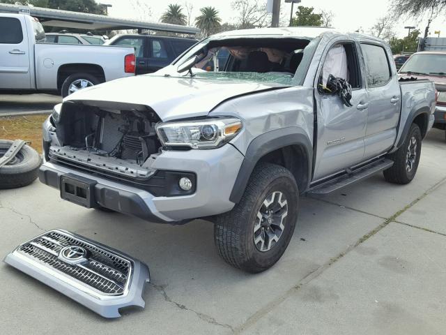 3TMAZ5CN6GM013308 - 2016 TOYOTA TACOMA DOU SILVER photo 2