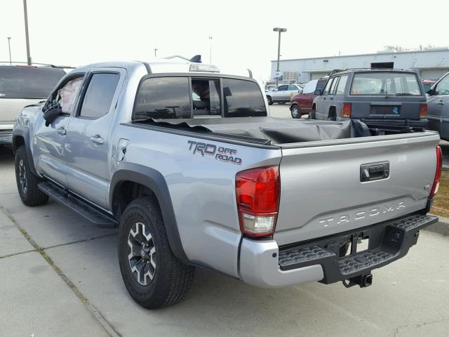 3TMAZ5CN6GM013308 - 2016 TOYOTA TACOMA DOU SILVER photo 3