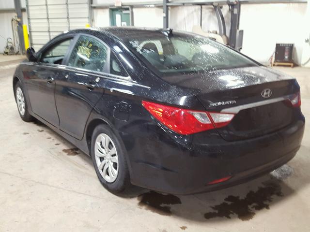 5NPEB4AC9BH300903 - 2011 HYUNDAI SONATA GLS BLACK photo 3