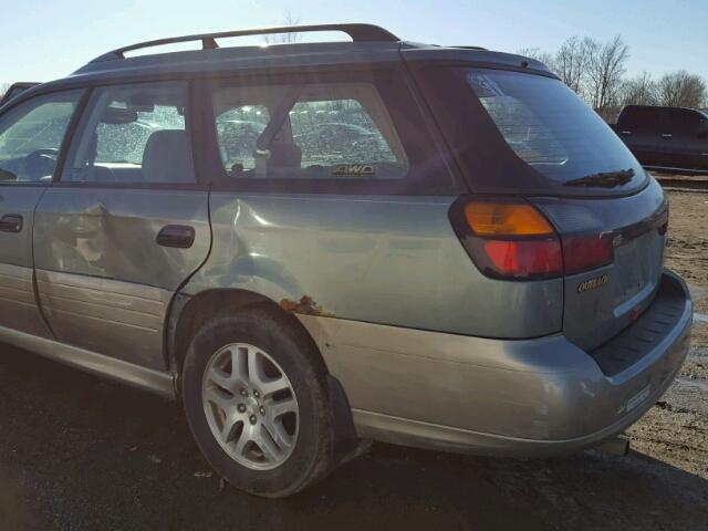 4S3BH675437610498 - 2003 SUBARU LEGACY OUT GREEN photo 9