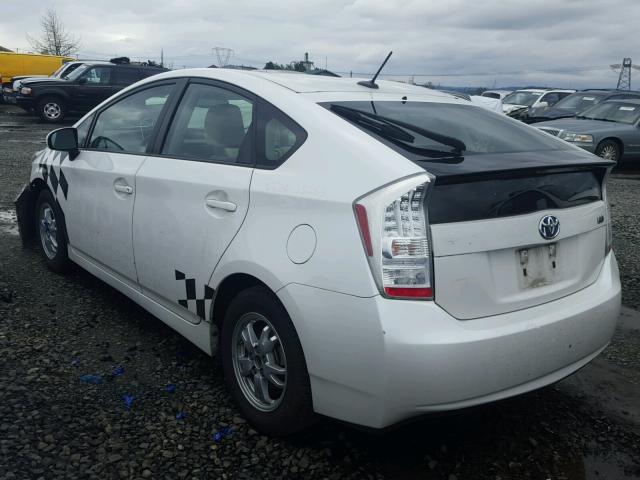 JTDKN3DU5B5340579 - 2011 TOYOTA PRIUS WHITE photo 3