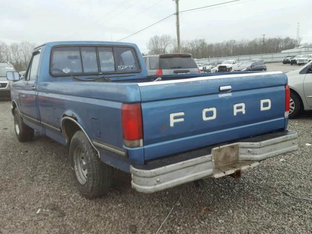 1FTDF15Y6JNB01438 - 1988 FORD F150 BLUE photo 3