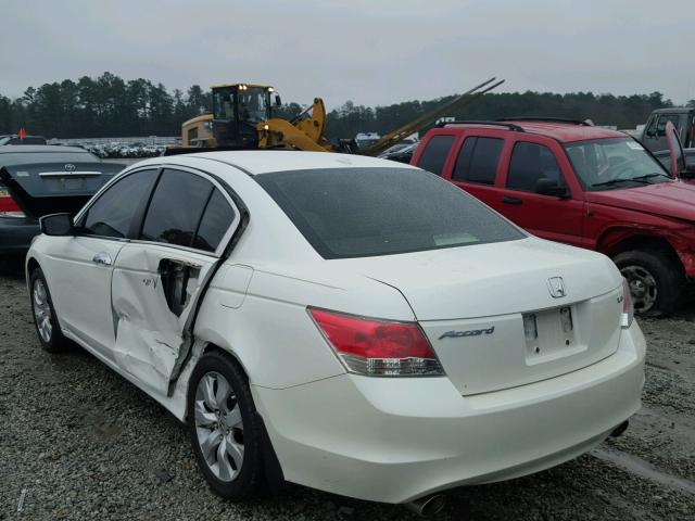 5KBCP3F81AB015117 - 2010 HONDA ACCORD EXL WHITE photo 3