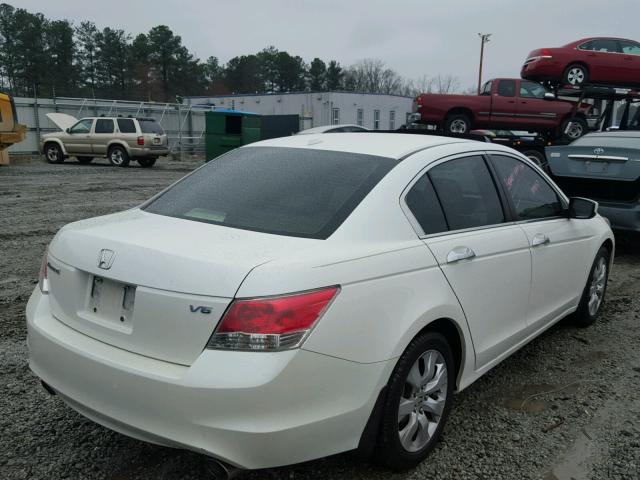 5KBCP3F81AB015117 - 2010 HONDA ACCORD EXL WHITE photo 4