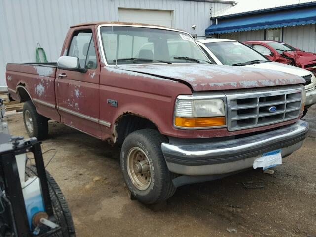 2FTEF14Y8NCA58433 - 1992 FORD F150 MAROON photo 1